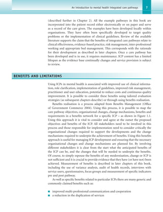 Integrated Care Pathways In Mental Health Julie Hall David Howard | PDF