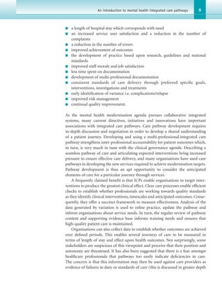 Integrated Care Pathways In Mental Health Julie Hall David Howard | PDF