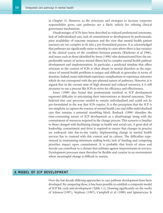 Integrated Care Pathways In Mental Health Julie Hall David Howard | PDF