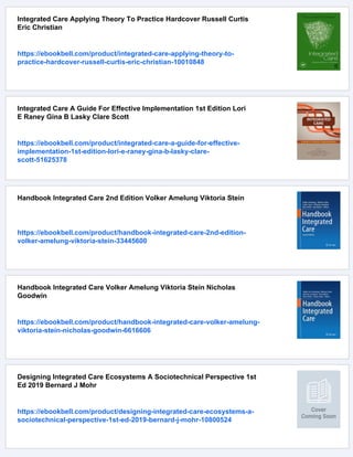 Integrated Care Pathways In Mental Health Julie Hall David Howard | PDF