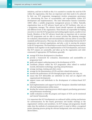 Integrated Care Pathways In Mental Health Julie Hall David Howard | PDF