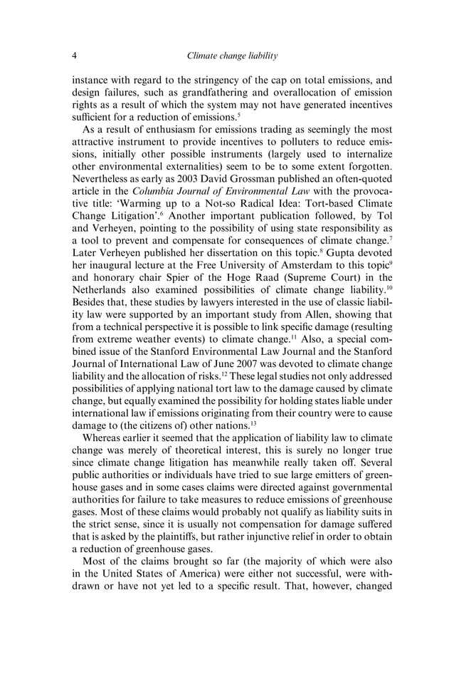 Climate Change Liability Michael Faure Marjan Peeters | PDF