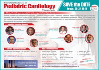 CPD
Conference Series LLC
conferenceseries.com
2nd International Conference and Exhibition on
Pediatric Cardiology
September 22-24, 2016
Las Vegas, Nevada, USA
Conference Series LLC
2360 Corporate Circle, Suite 400 Henderson, NV 89074-7722, USA
Phone: +1-888-843-8169, Fax: +1-650-618-1417, Toll free: +1-702-508-7201
 