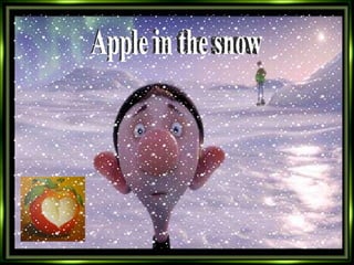 Apple in the snow 