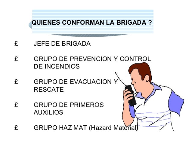 conformacion y organizacion de la brigada de emergencia
