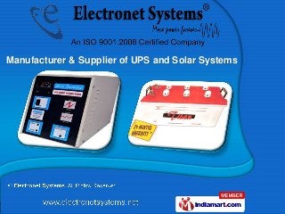 Manufacturer & Supplier of UPS and Solar Systems
 