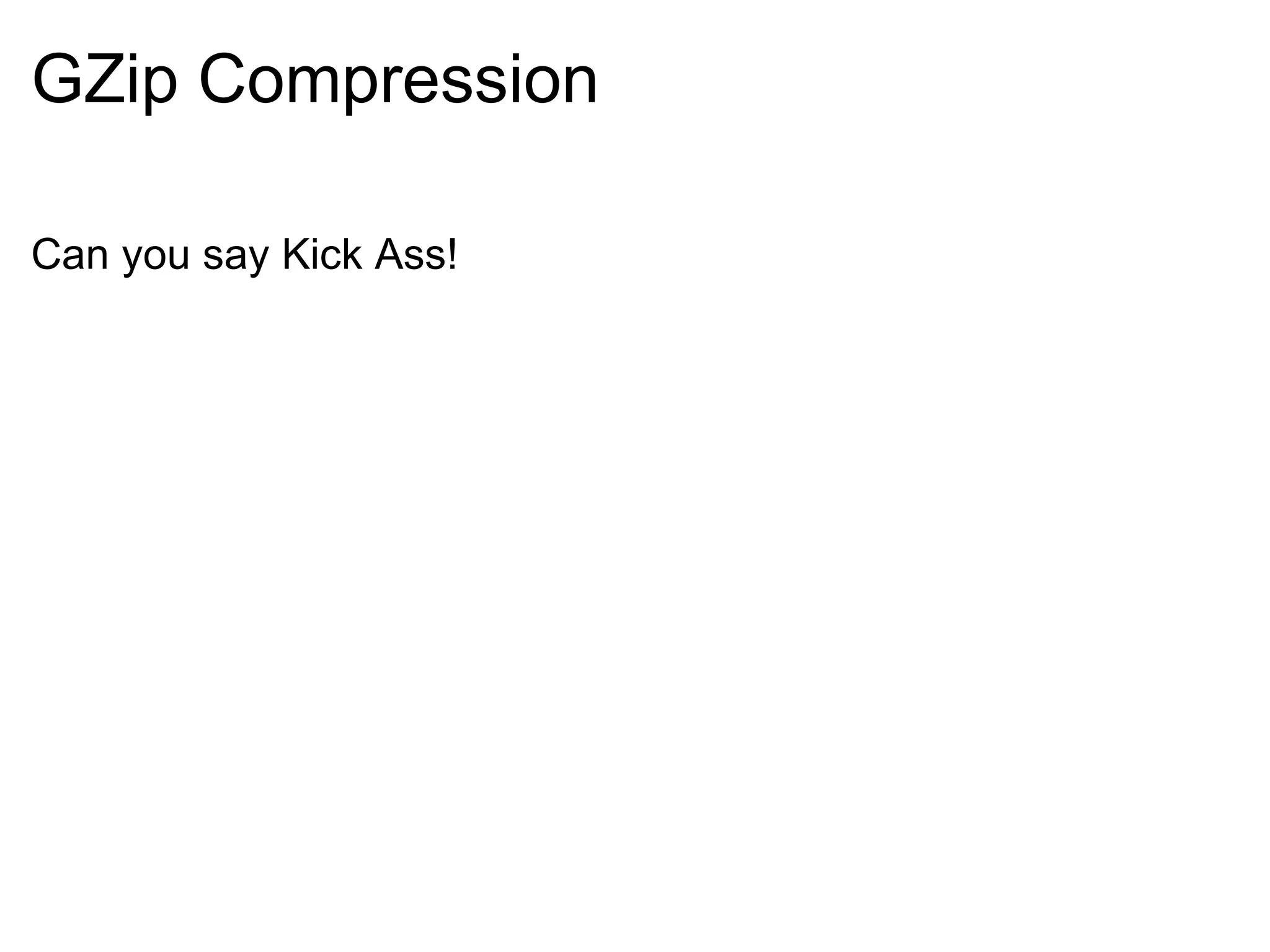 GZip Compression Can you say Kick Ass! 