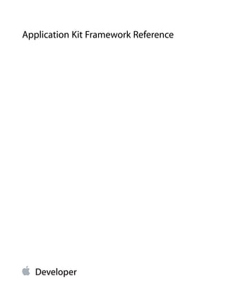 Application Kit Framework Reference Appkitobjc Apple Computer | PDF