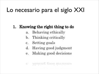 Lo necesario para el siglo XXI
 