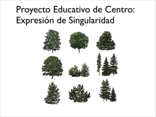 Proyecto Educativo de Centro:
Expresión de Singularidad
 