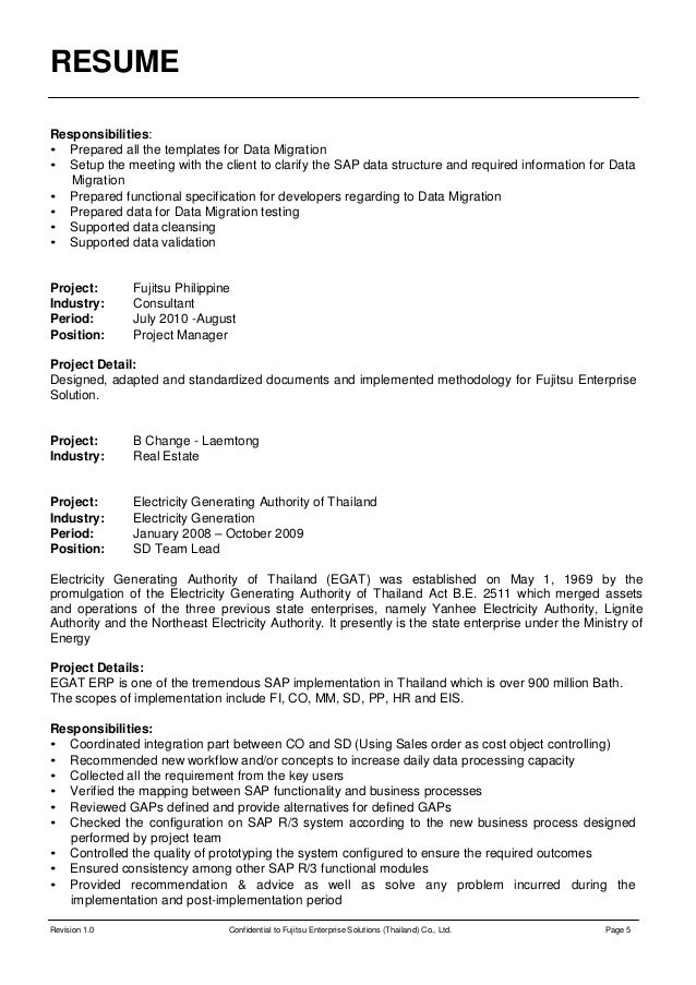 erp implementation resumes