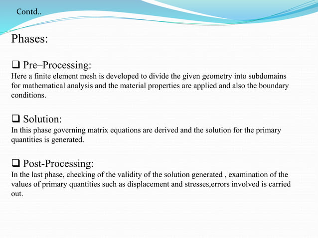 Introduction To Finite Element Analysis Ppt Introduction To Finite Element Analysis Ppt