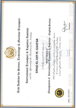 Master in Logistics & Supply Chain Management