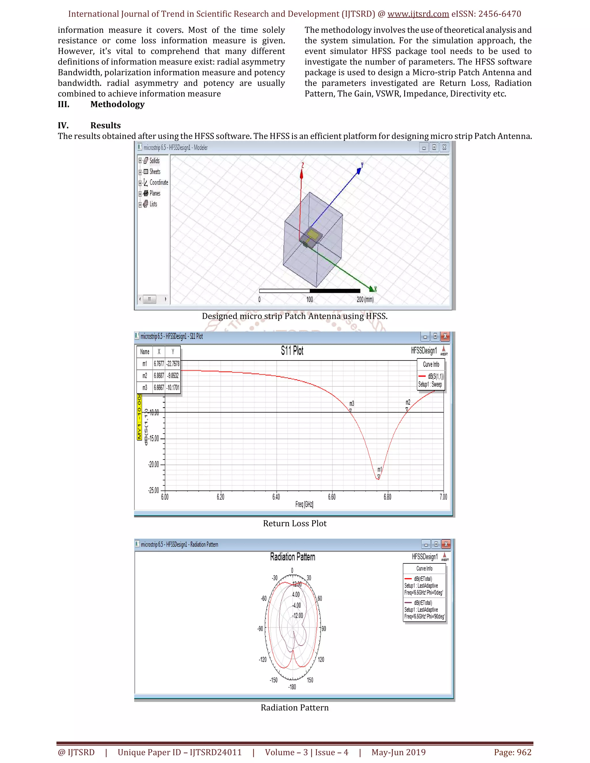 Printed Antenna Design and Simulation for 5G using HFSS | PDF ...
