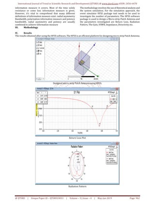 Printed Antenna Design and Simulation for 5G using HFSS | PDF