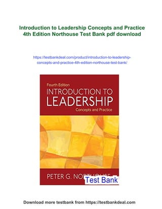 Introduction to Leadership Concepts and Practice 4th Edition Northouse ...