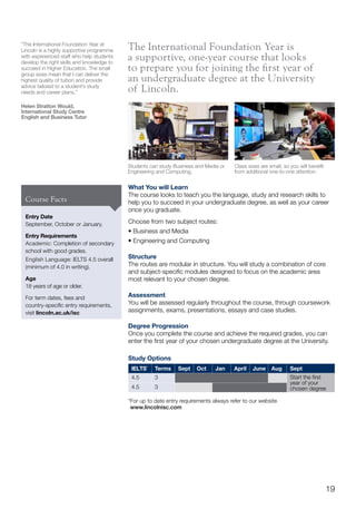 University of Lincoln lincoln isc_brochure_1617_lr_single | PDF