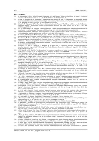Transformational leadership and teacher well-being: A systematic review ...