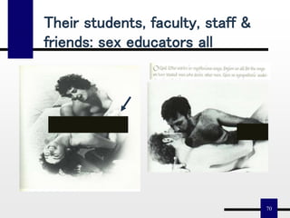 70
Their students, faculty, staff &
friends: sex educators all
 
