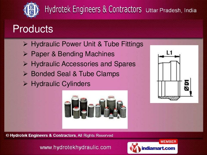 hydraulic power unit, hydraulic tube fittings, paper machines manufacturer, bending machine