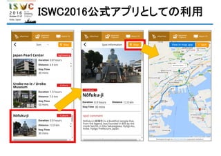 ISWC2016公式アプリとしての利用
 
