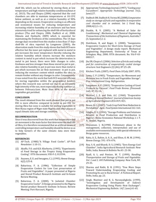 Comparative Evaluation of Pot in Pot and Metal in Pot Evaporative ...