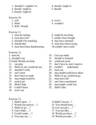 9 Modal Verbs In Modern English Theory And Exercises 9 Modal Verbs In Modern English Theory And Exercises