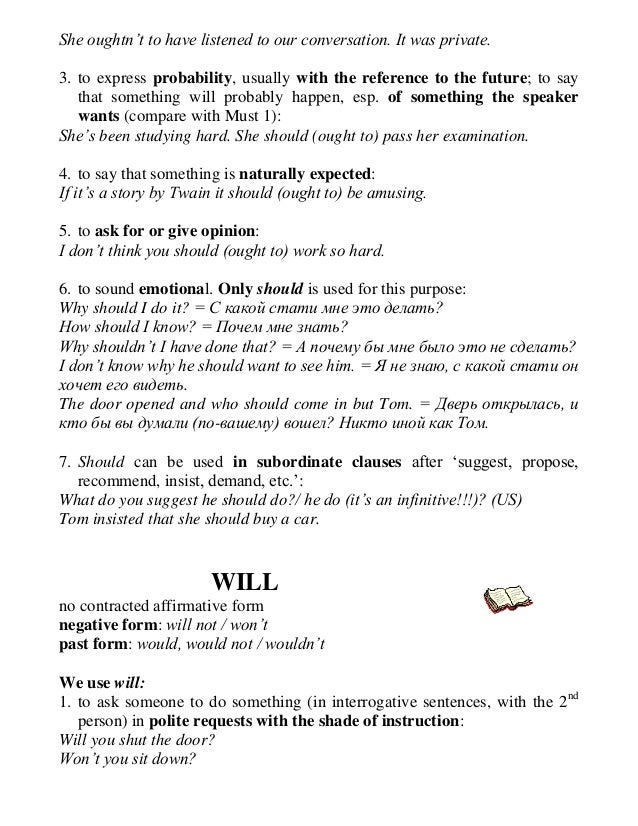 9 Modal Verbs In Modern English Theory And Exercises