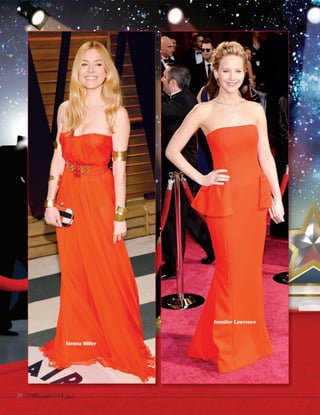 2090 ‫العدد‬ 2014 ‫أبريل‬39
Jennifer Lawrence
Sienna Miller
 