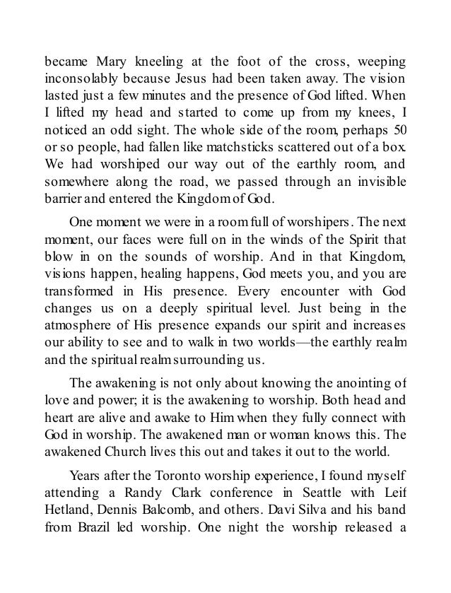 supernatural anointing by bobby conner the awakening major works data sheet
