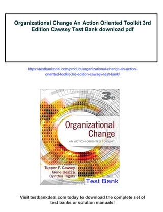 Organizational Change An Action Oriented Toolkit 3rd Edition Cawsey ...