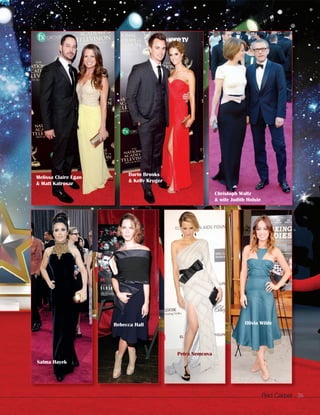 Red Carpet 26
Christoph Waltz
& wife Judith Holste
Darin Brooks
& Kelly Kruger
Melissa Claire Egan
& Matt Katrosar
Olivia Wilde
Petra Nemcova
Rebecca Hall
Salma Hayek
 