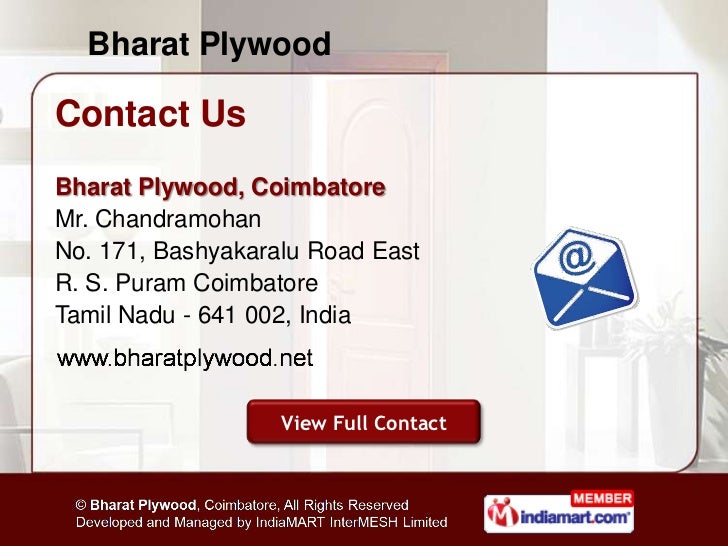 Plywood Finished Products by Bharat Plywood Coimbatore