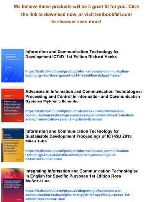 Reclaiming information and communication technologies for development ...