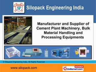 Manufacturer and Supplier of Cement Plant Machinery, Bulk Material Handling and Processing Equipments  