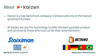 About
▪ Kaizen is a top GameTech company in Greece and one of the fastest
growing in Europe.
▪ At Kaizen we use the technology to offer the best possible product
and services to those who trust us for their entertainment.
 