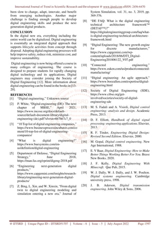Digital Engineering A Short Overview | PDF