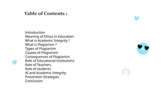 Ethics and Academic Integrity in Education | PPTX