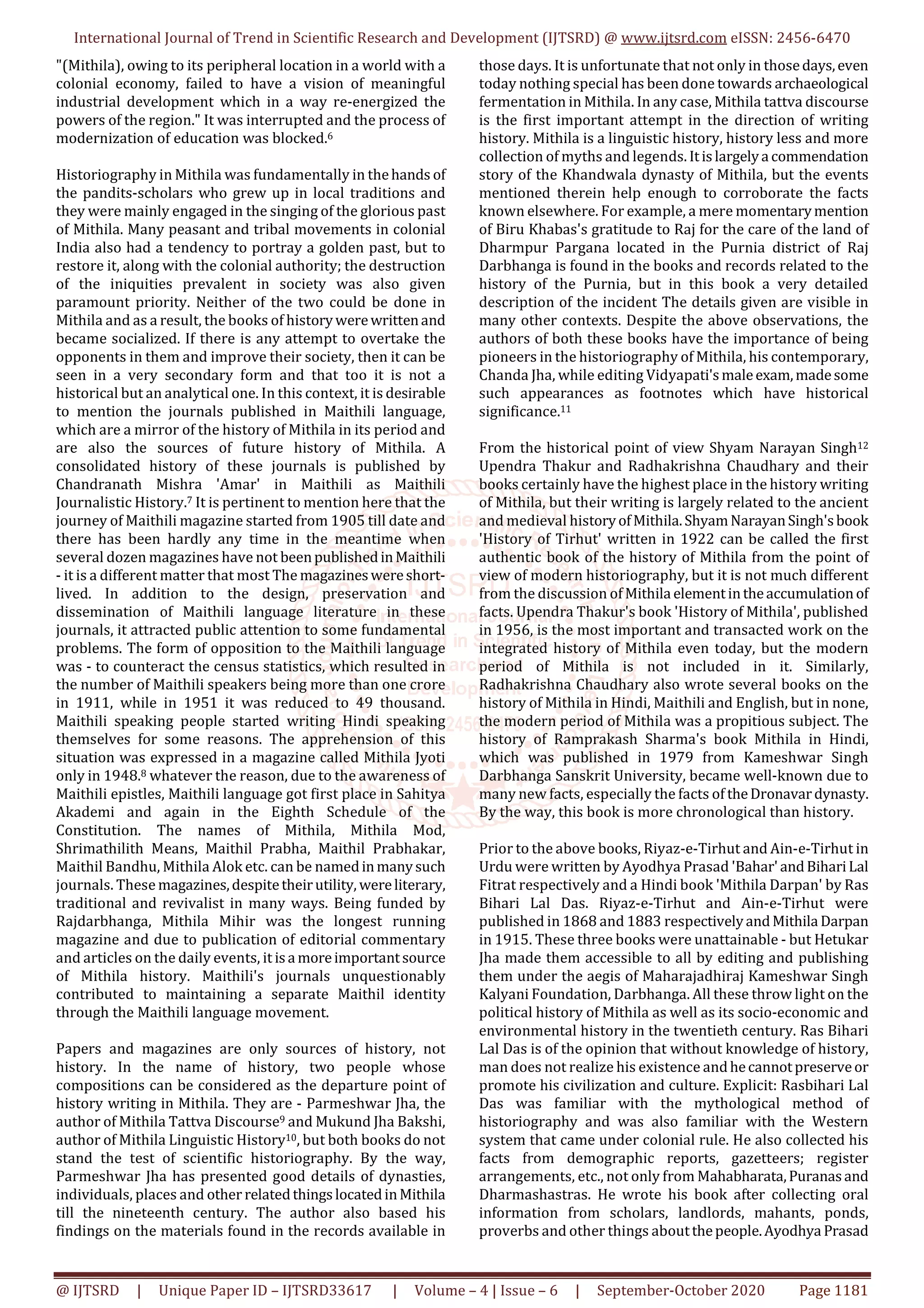Social Reform Movement in Modern Mithila A Historical Study | PDF