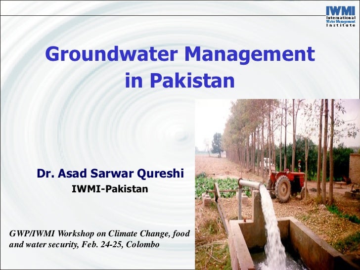 water management in pakistan essay