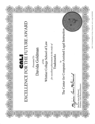 CALI Excellence Award Trademarks