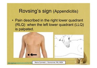 Appendix Sign Rlq abdominal assessment | PDF