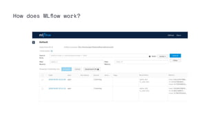 How does MLﬂow work?
 