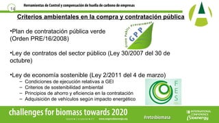 14
Herramientas de Control y compensación de huella de carbono de empresas
Criterios ambientales en la compra y contrataci...