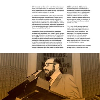 El funcionario de Los Pinos tenía la orden de no retirarse de sus
labores hasta que no hablara con De la Barreda, pero no sabía
en qué hotel estaba. Esa noche, desde Los Pinos, casi todos los
hoteles de Acapulco recibieron una llamada.
Era la época cuando la transición jurídica del país había hecho
emerger instituciones de nueva generación. Fundada la CNDH,
habían sido creadas las comisiones estatales de derechos
humanos que preveía la reforma en su apartado B del artículo
102 constitucional. Solo faltaba la del Distrito Federal, Comisión
que fuera la última en constituirse. La propuesta del presidente
Carlos Salinas debía presentarse ante la entonces Asamblea de
Representantes del Distrito Federal.
Trasentrevistaspreviasconlosrepresentantesdediferentes
partidos,el28deseptiembrede1993,LuisdelaBarredafueelecto
parasucargo.SoloseisvaronesrepresentantesdelPartidoAcción
Nacional(PAN)votaronencontraporinstruccióndeladirigencia
nacionaldeesepartido,dadalaposturasobreelabortodelprimer
ombudsman.Undatoparalahistoria:loscincointegrantesde
esepartidoenlaAsamblea,haciendocasoomisodeladirectiva
partidaria,seabstuvierondevotarcomounaclaraseñaldeque
entendíanladiferenciaentreserpartidariodelabortoyestaren
contradelapersecuciónpenaldelasmujeresquedecidenabortar.
El 30 de septiembre de 1993, Luis de la
Barreda rindió protesta frente al pleno de la
representación ciudadana como presidente de
la CDHDF e inició este camino de dos décadas.
Las primeras semanas, la recién nacida
institución contaba con cuatro servidores
públicos: la directora de quejas, el director de
administración, un auxiliar y su presidente. Al
no tener oficinas, funcionaba en un cubículo
prestado por la CNDH.
Pero la CDHDF estaba llamada a su primera
prueba institucional. La institución tenía la
intención de transferir 240 expedientes de
queja iniciados bajo su competencia, pero
relacionados a una autoridad capitalina, lo
cual implicaba que la Comisión quedara
saturada desde su mismo nacimiento.
El problema es que la ley no decía con claridad
algo al respecto, por lo que el conflicto debía
ser dirimido entre ambos órganos.
Tras fuertes disputas que incluían la posibilidad
de hacer pública la postura, la CDHDF logró
20 AÑOS 204.indd 20 14/10/2013 1:29:27
 