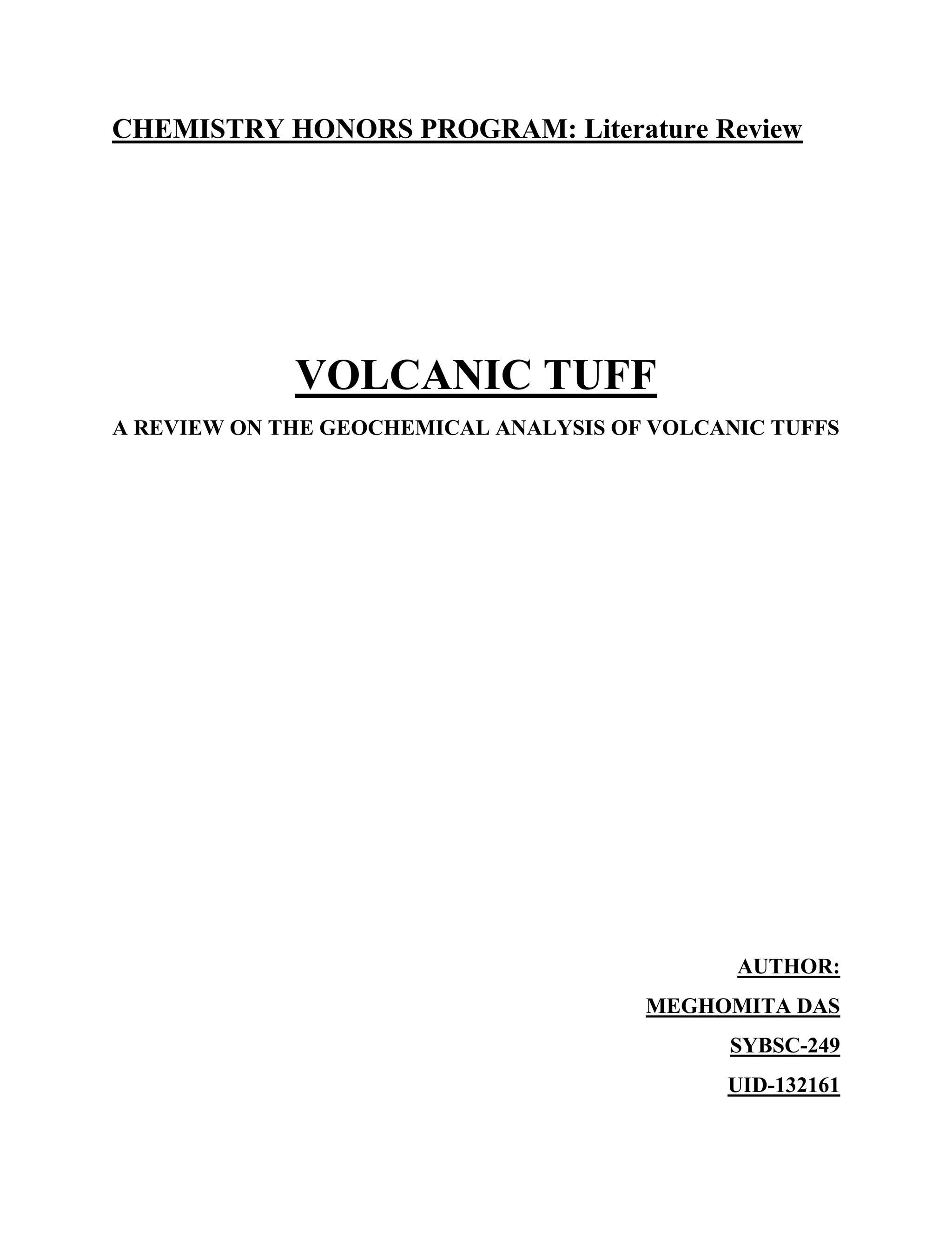 Volcanic Tuff | PDF | Chemistry | Science