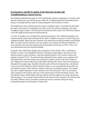 Volcanic Tuff | PDF