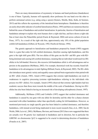 Handedness Example Eleanor Hanson - Handedness Dissertation | PDF