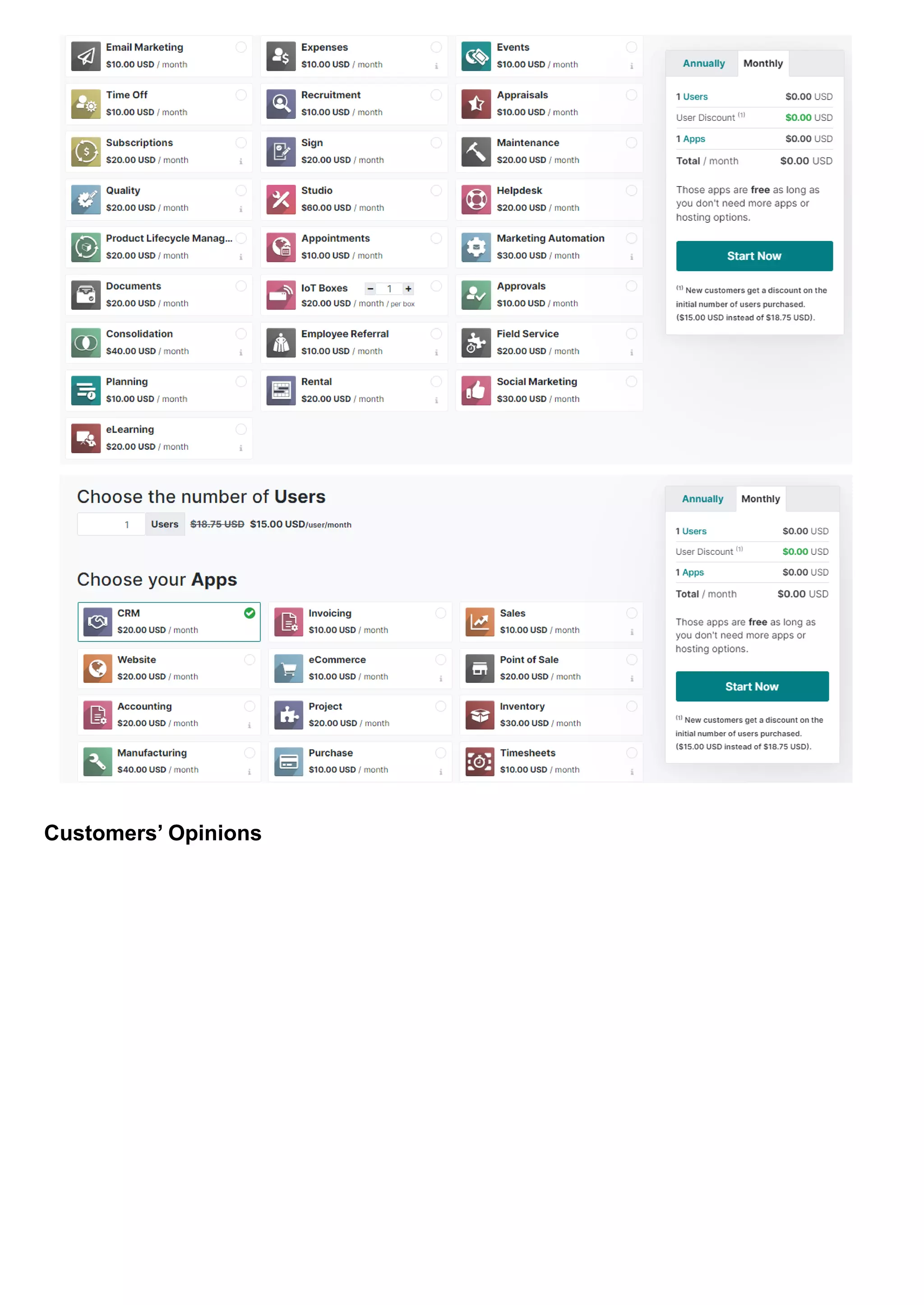 Customers’ Opinions
 