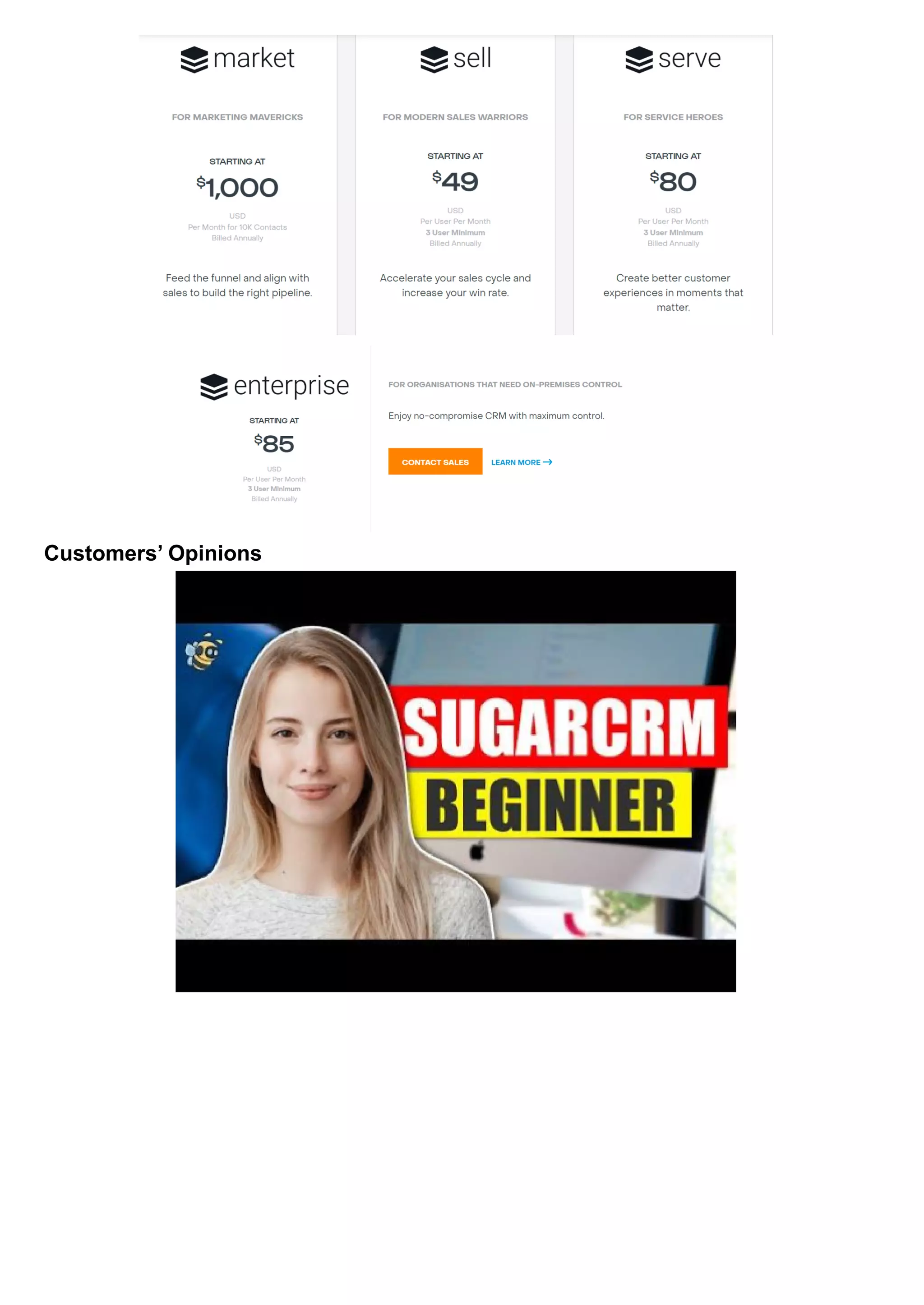 Customers’ Opinions
 